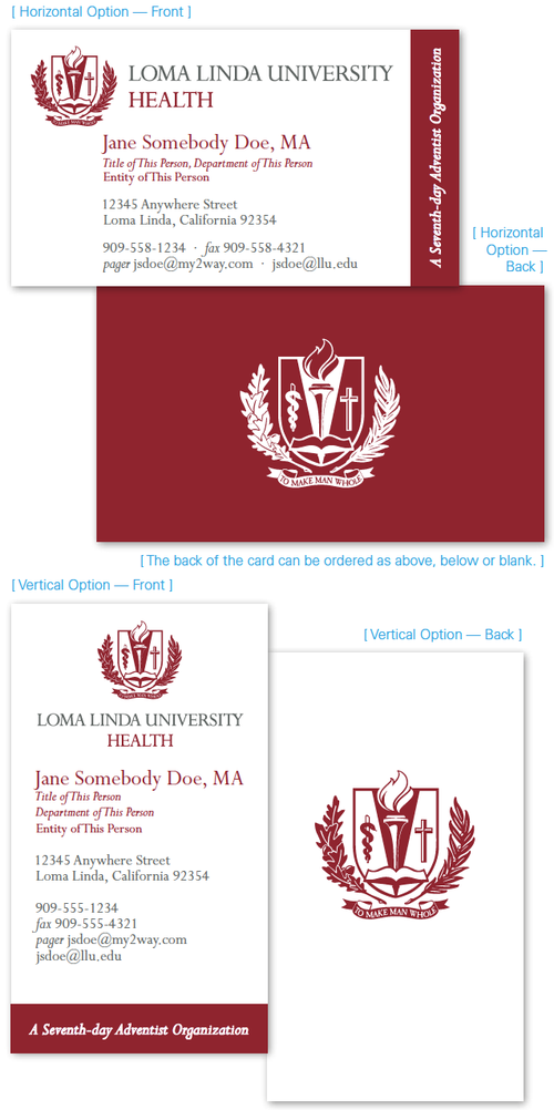 Business Cards | Loma Linda University Health